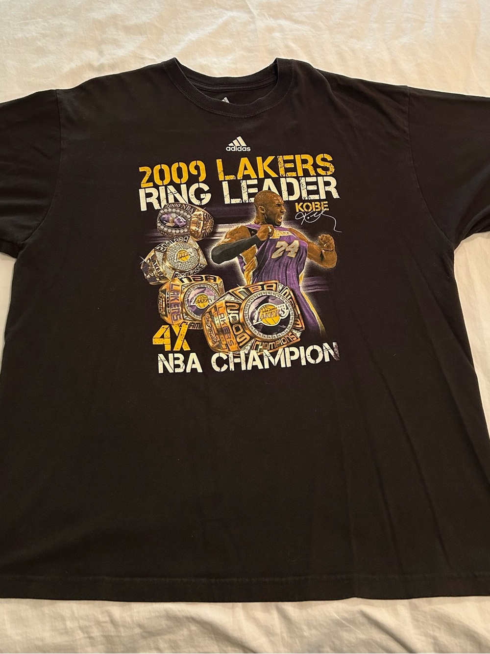 Vintage 2009 Kobe Bryant ‘Ring Leader’ Adidas Shirt - 4X NBA Champ - XL